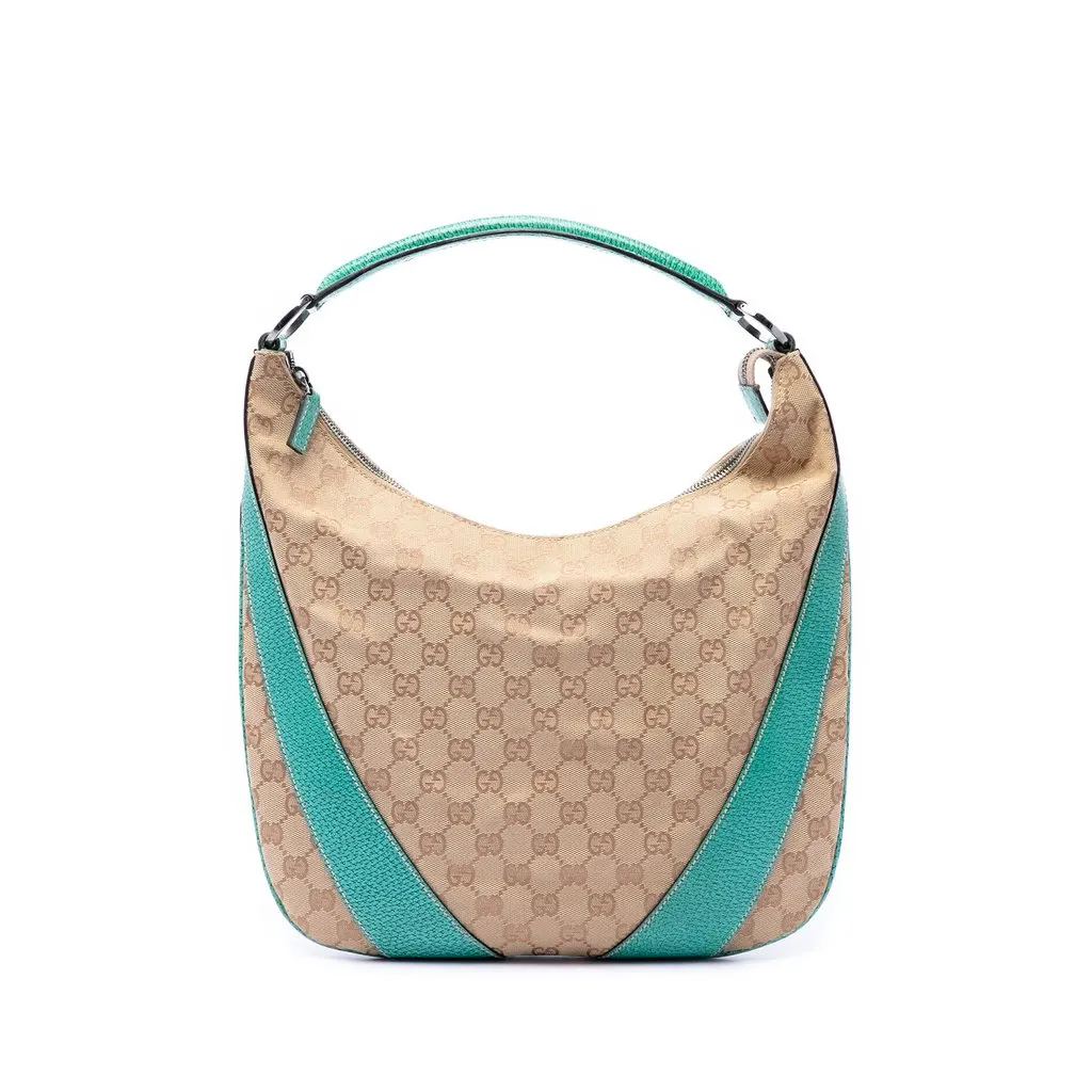 Gucci GG Canvas Hobo Beige Canvas Very good - Front View
