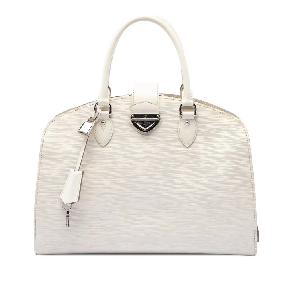 Louis Vuitton Epi Pont Neuf GM White Leather Good - Front View