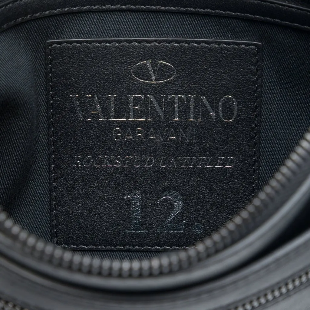 Valentino Leather Rockstud Untitled Wristlet Clutch Black Leather Very good - Box View