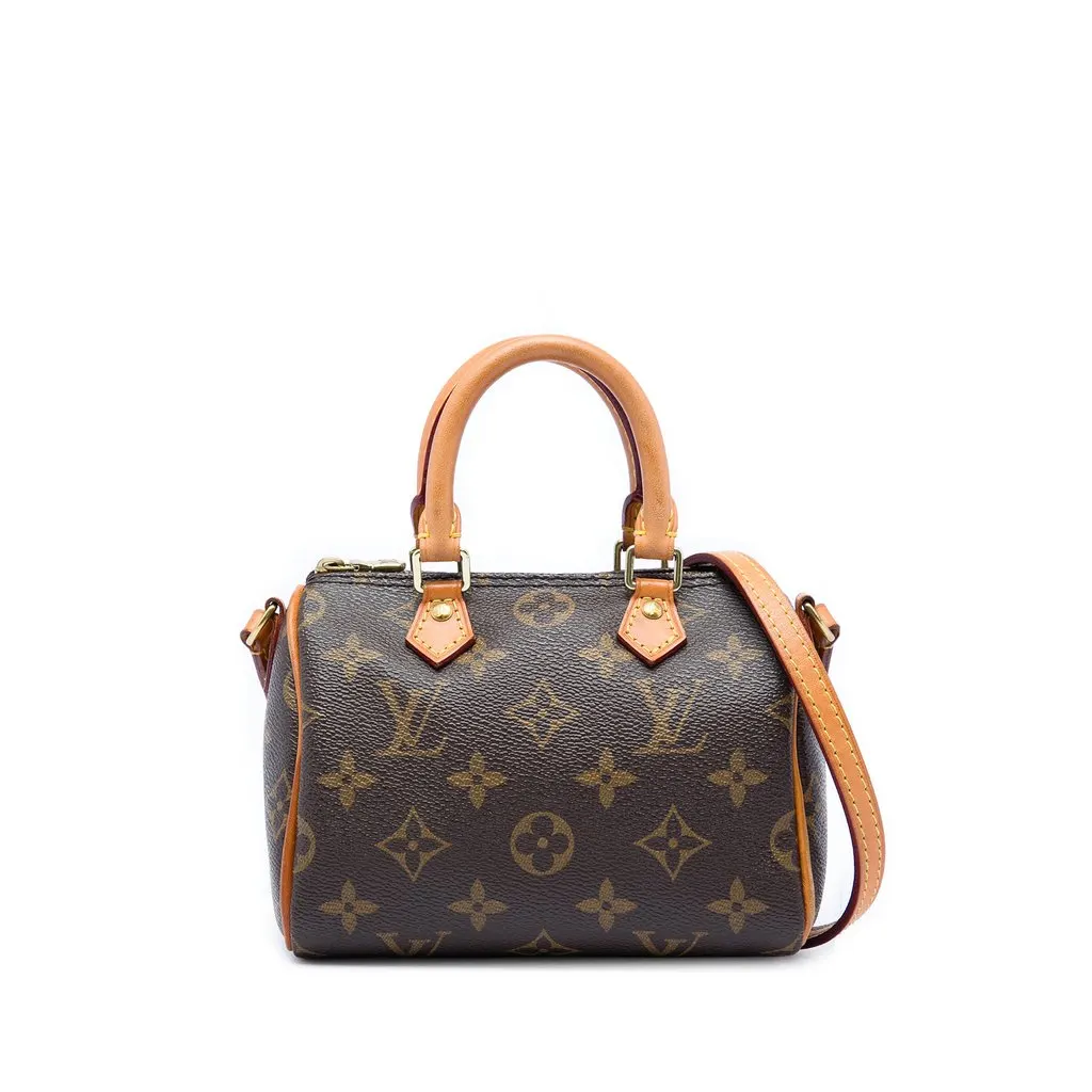 Louis Vuitton Monogram Nano Speedy Bandouliere Brown Very good - Front View