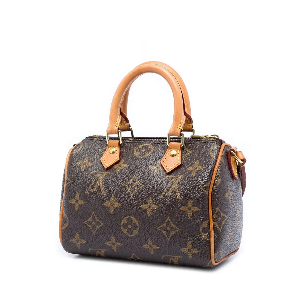 Louis Vuitton Monogram Nano Speedy Bandouliere Brown Very good - Back View