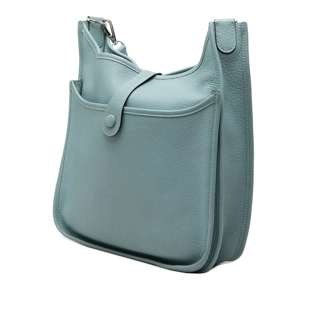 Hermès Clemence Evelyne III 29 Blue Leather Very good - Back View
