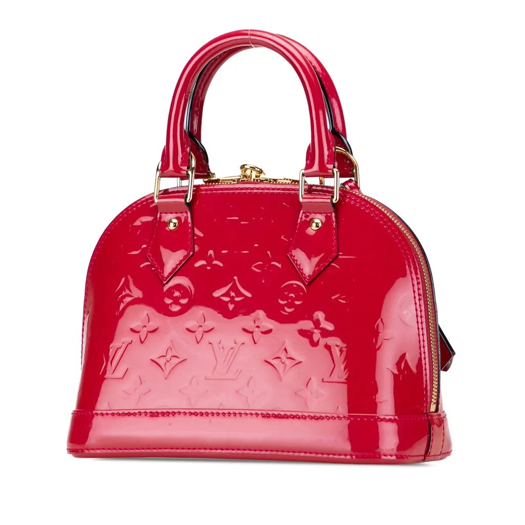 Louis Vuitton Monogram Vernis Alma BB Red Leather Very good - Back View