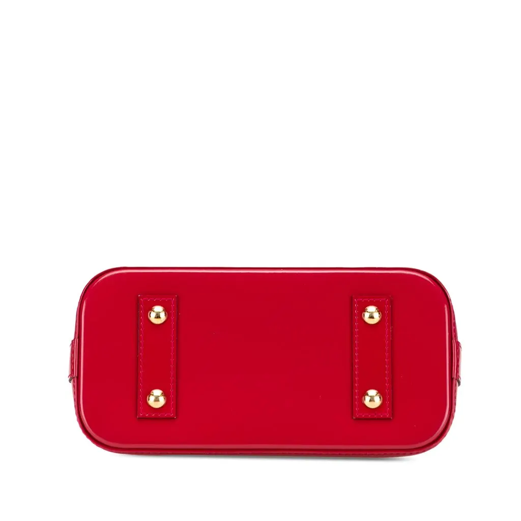Louis Vuitton Monogram Vernis Alma BB Red Leather Very good - Inside View