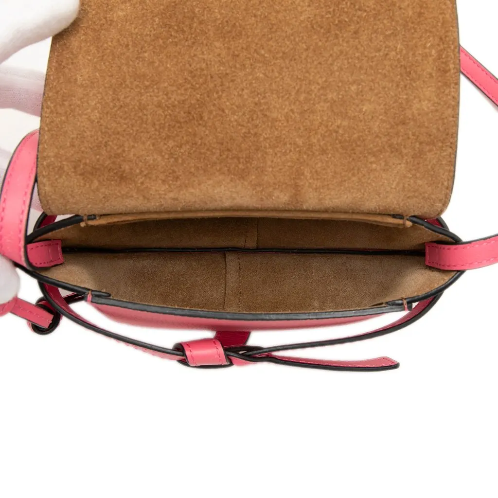 LOEWE Mini Leather Gate Crossbody Pink Leather Very good - Model View