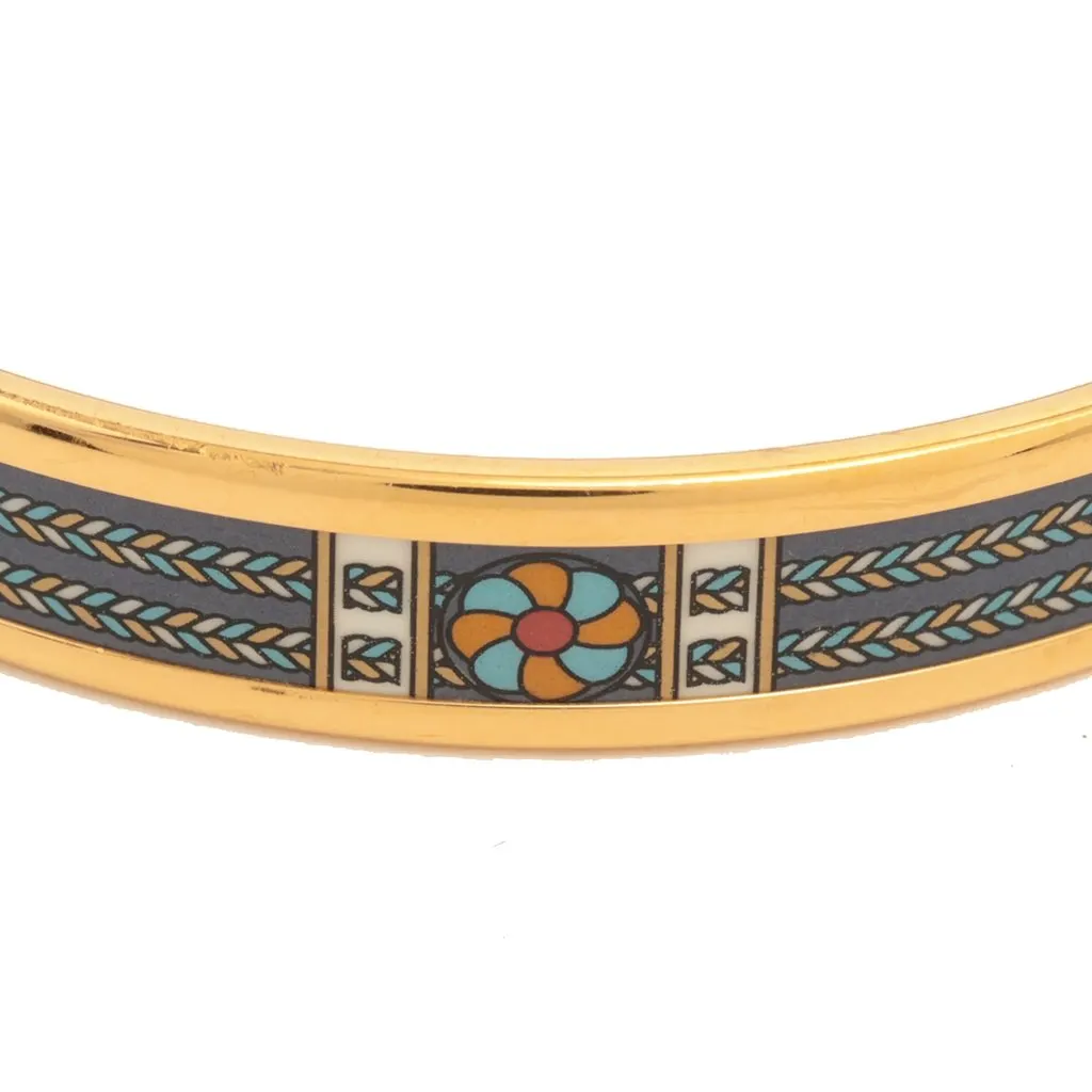Hermès Narrow Printed Enamel Bangle 65 MultiColor Very good - Model View