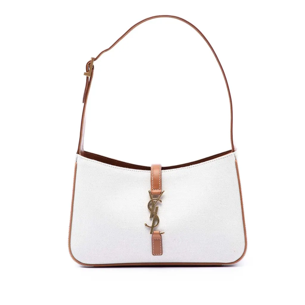 Saint Laurent Canvas and Leather Le 5 a 7 White Very good - Front View