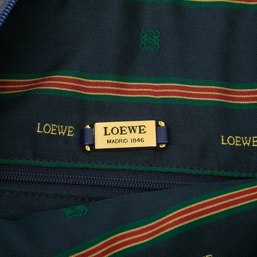 Loewe Pebbled Calfskin Anagram Hobo Blue Leather Good - Box View