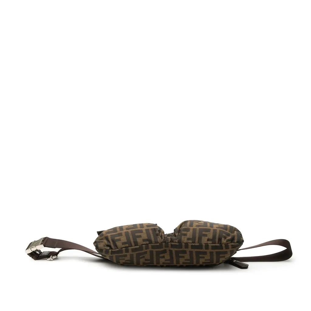 Fendi Zucca Canvas Double Pocket Belt Bag Brown Very good - Inside View