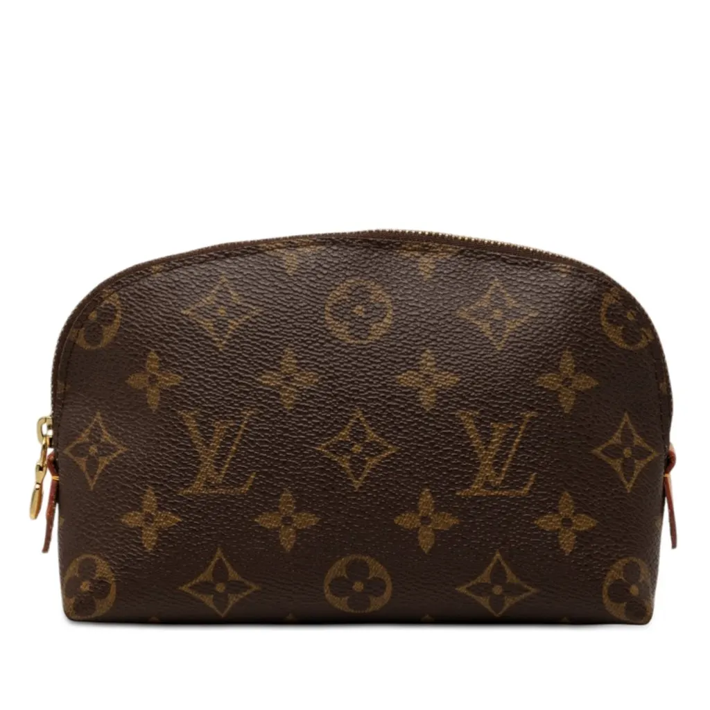 Louis Vuitton Monogram Cosmetic Pouch PM Brown Good - Front View