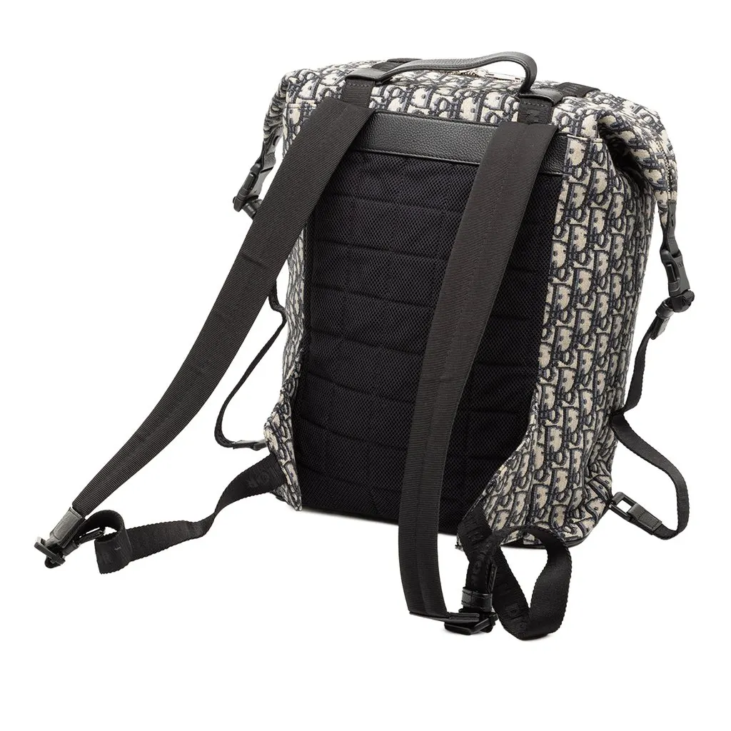 Dior Oblique Canvas Safari Backpack Blue Very good - Back View