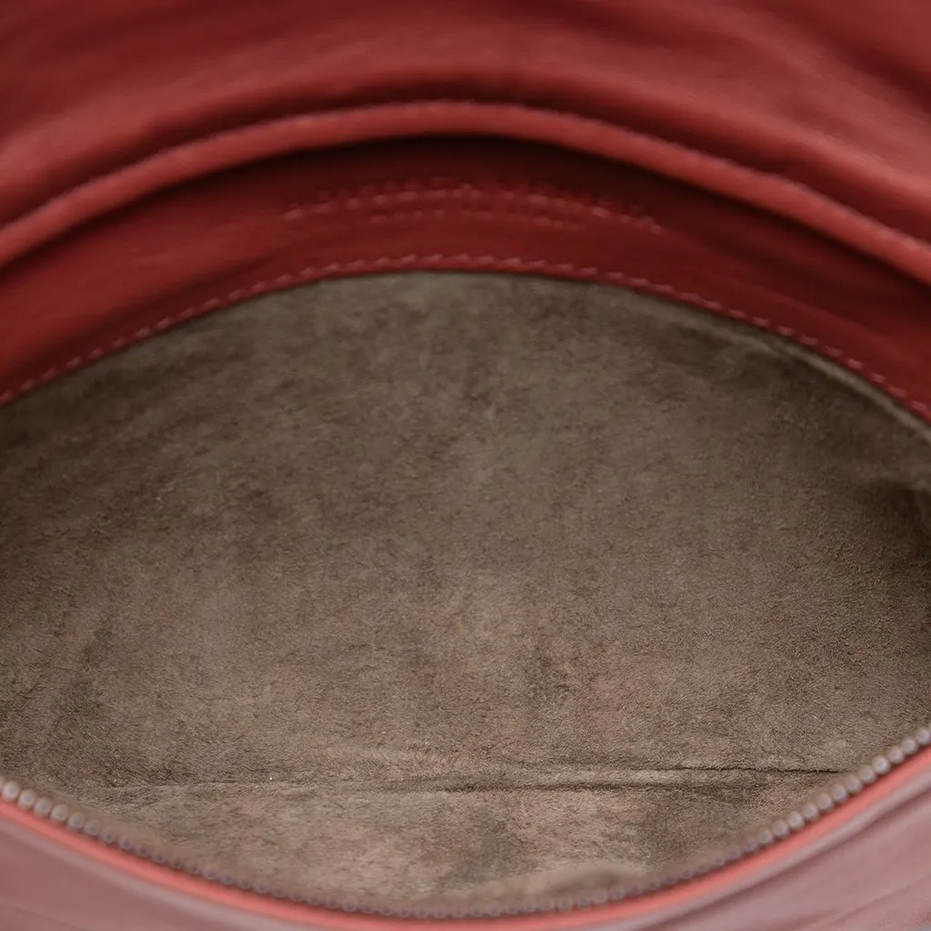 Bottega Veneta Nappa Intrecciato Turn Lock Clutch Red Leather Very good - Model View