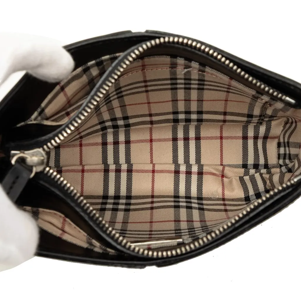 Burberry Leather Shoulder Bag Black Leather Very good - Model View