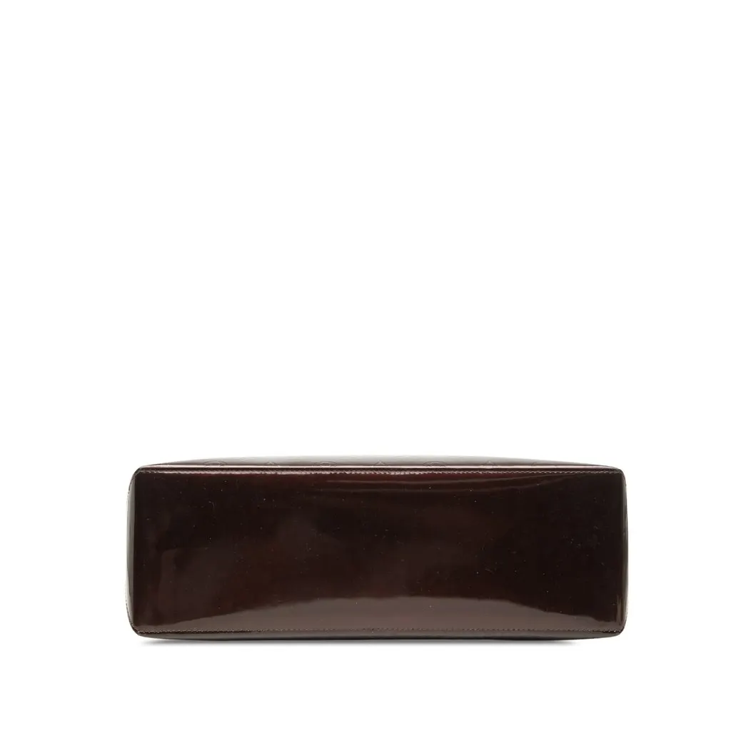 Louis Vuitton Monogram Vernis Wilshire MM Purple Leather Very good - Inside View
