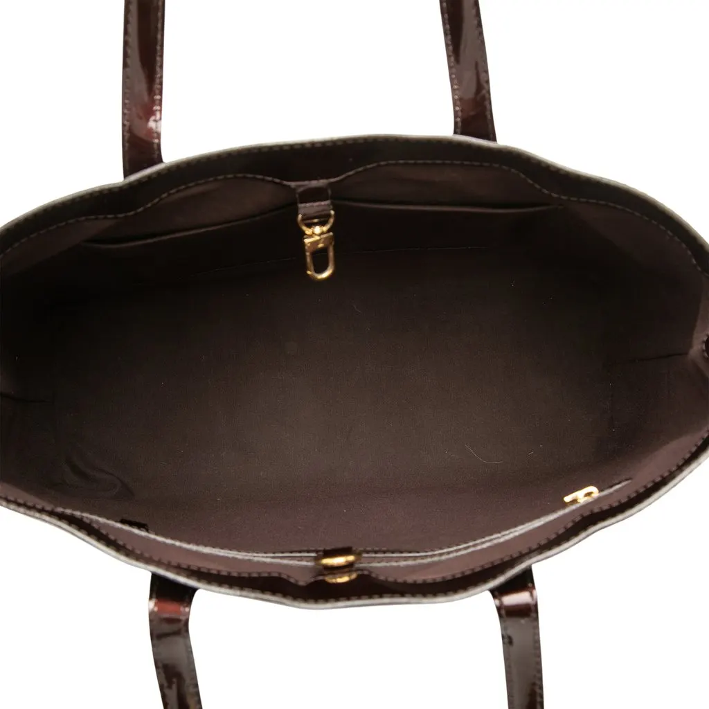 Louis Vuitton Monogram Vernis Wilshire MM Purple Leather Very good - Model View