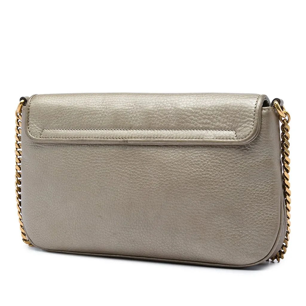 Gucci Medium Calfskin 1973 Chain Crossbody Gold Leather Good - Back View