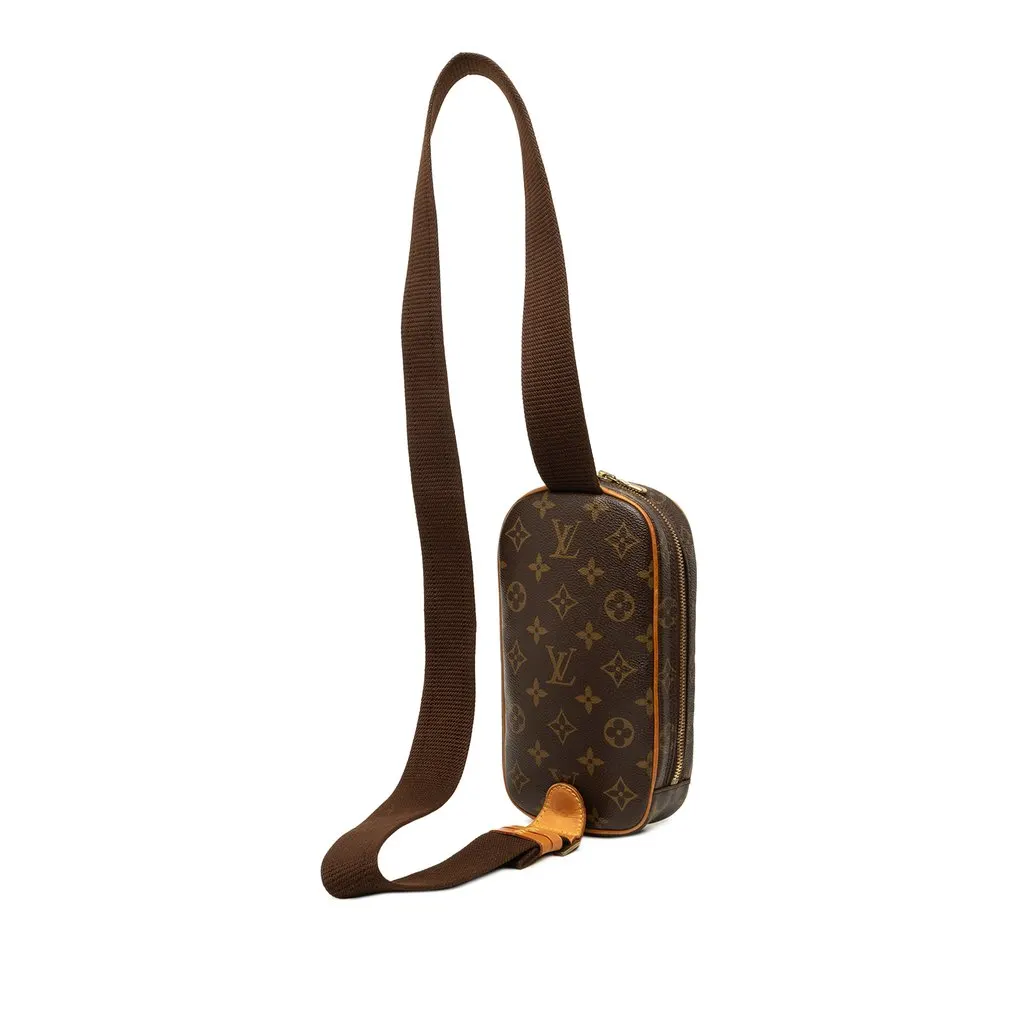 Louis Vuitton Monogram Pochette Gange Brown Canvas Very good - Back View
