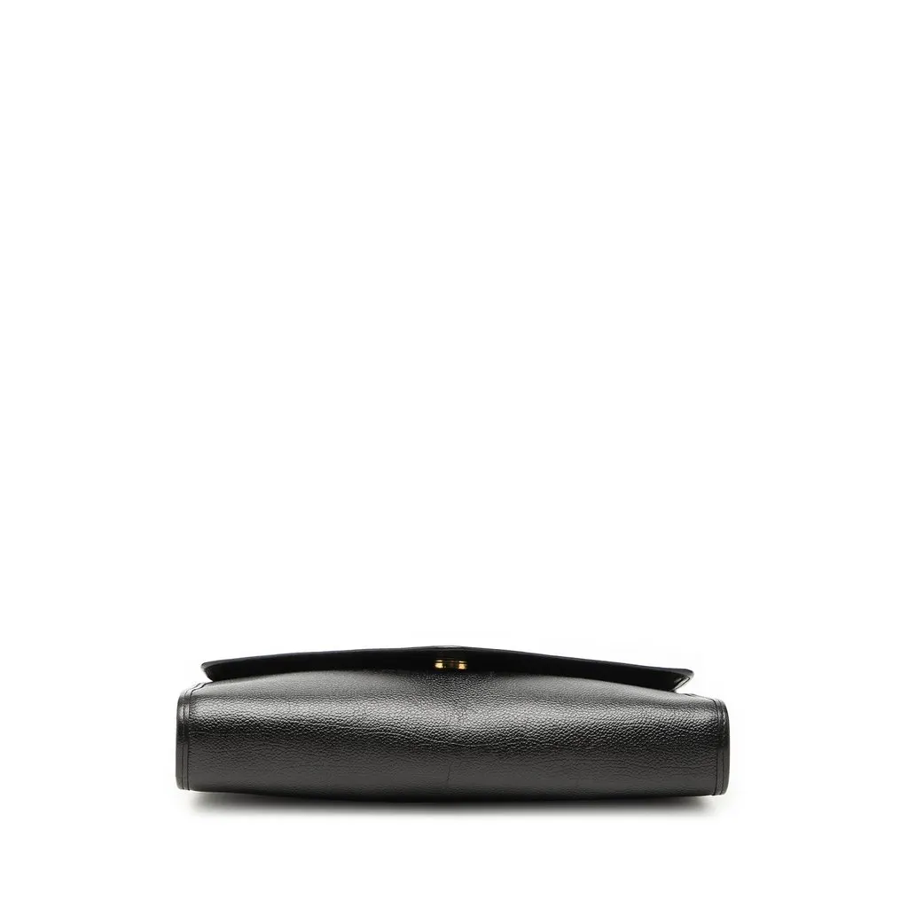 Saint Laurent Grain de Poudre Envelope Clutch Black Leather Very good - Inside View