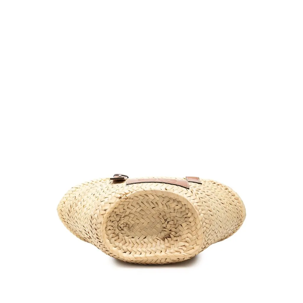 LOEWE Small Raffia Anagram Basket Tote Beige Very good - Inside View