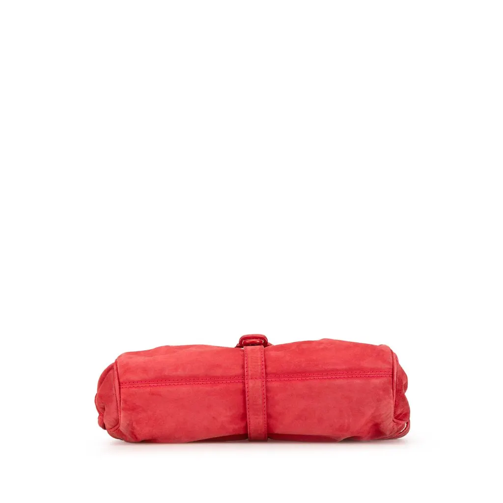 Loewe Anagram Suede Shoulder Bag Red Suede Very good - Inside View