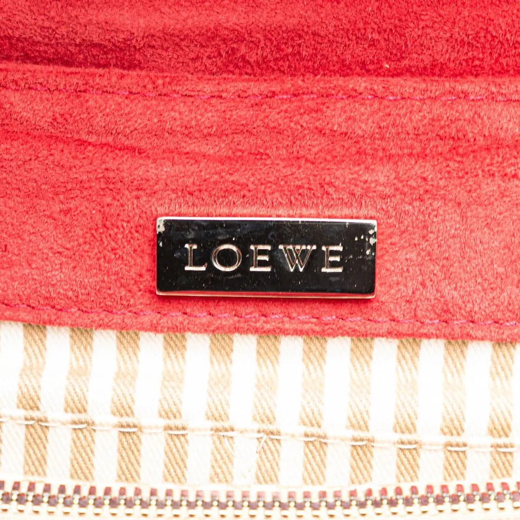Loewe Anagram Suede Shoulder Bag Red Suede Very good - Box View