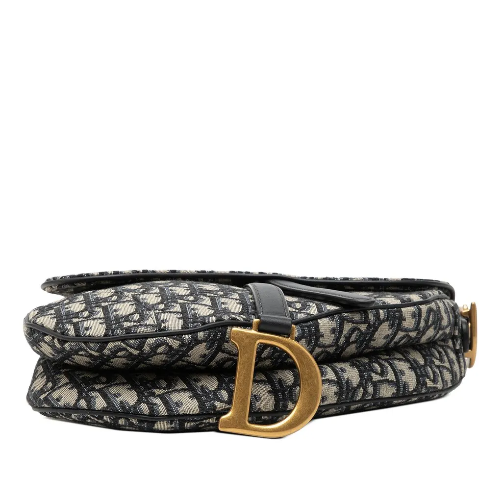 Dior Oblique Canvas Saddle Bag Blue Very good - Inside View