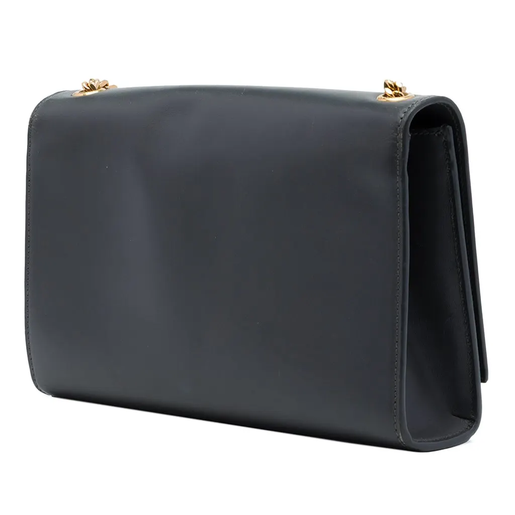 Saint Laurent Medium Smooth Calfskin Classic Monogram Kate Tassel Crossbody Black Leather Very good - Back View