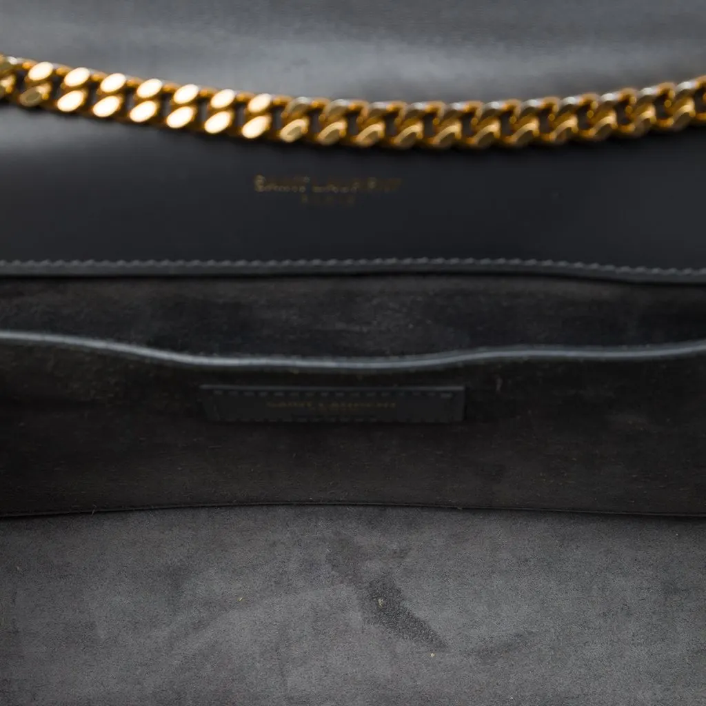 Saint Laurent Medium Smooth Calfskin Classic Monogram Kate Tassel Crossbody Black Leather Very good - Model View