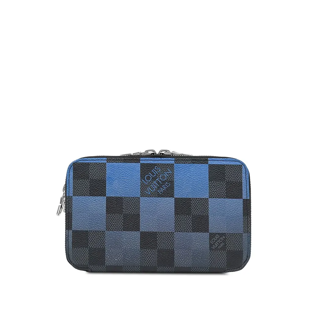 Louis Vuitton Damier Graphite Giant Alpha Wearable Wallet Blue Canvas Very good - Front View