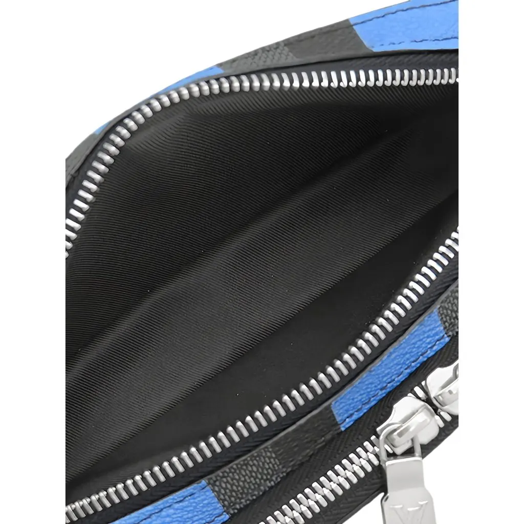 Louis Vuitton Damier Graphite Giant Alpha Wearable Wallet Blue Canvas Very good - Model View
