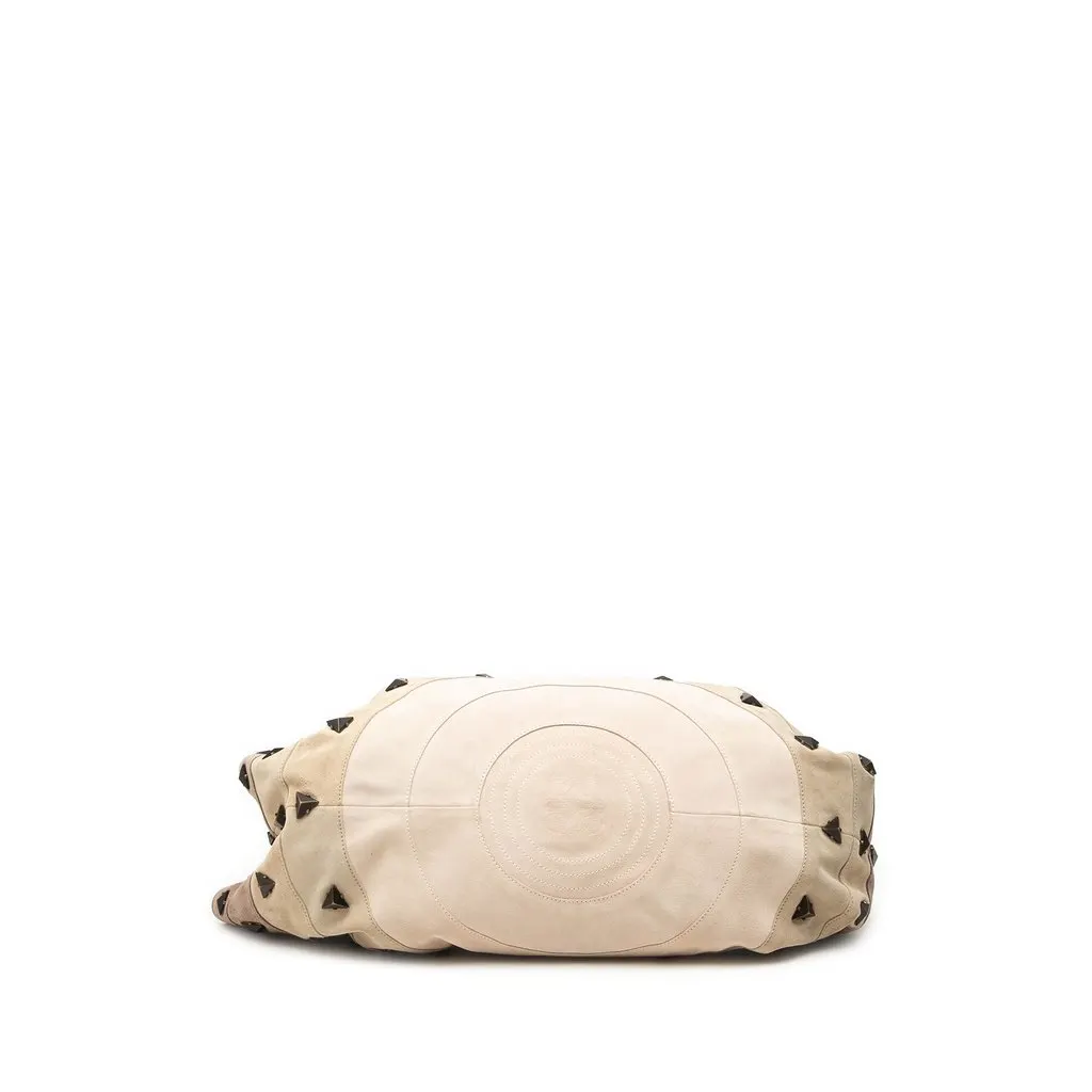 Loewe Studded Suede Aire Handbag Brown Suede Good - Inside View
