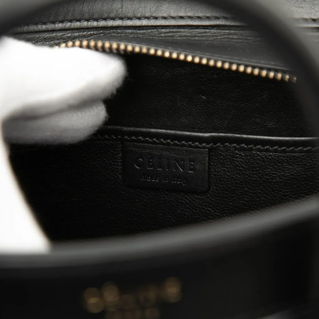 Celine Nano Tricolor Nubuck and Drummed Calfskin Luggage Tote White Leather Good - Box View