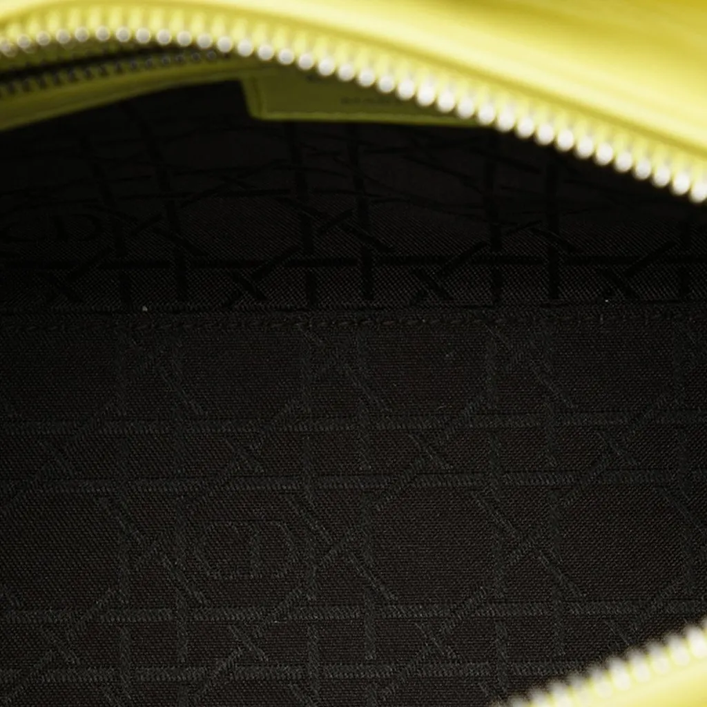 Dior Medium Lambskin Cannage Lady Dior Yellow Leather Very good - Model View