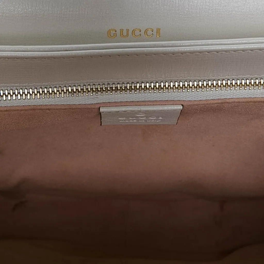 Gucci Medium Calfskin Horsebit 1955 Shoulder Bag White Leather Very good - Model View
