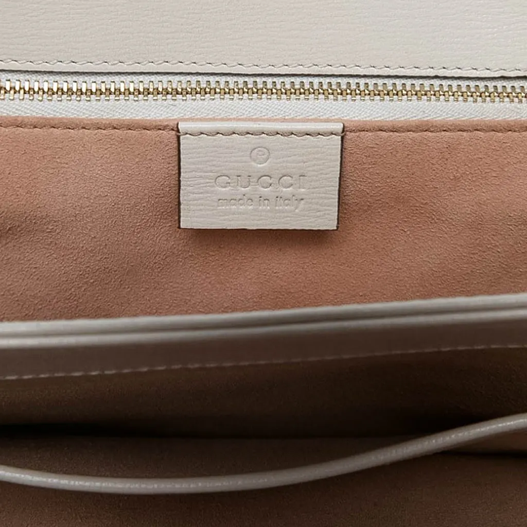 Gucci Medium Calfskin Horsebit 1955 Shoulder Bag White Leather Very good - Box View
