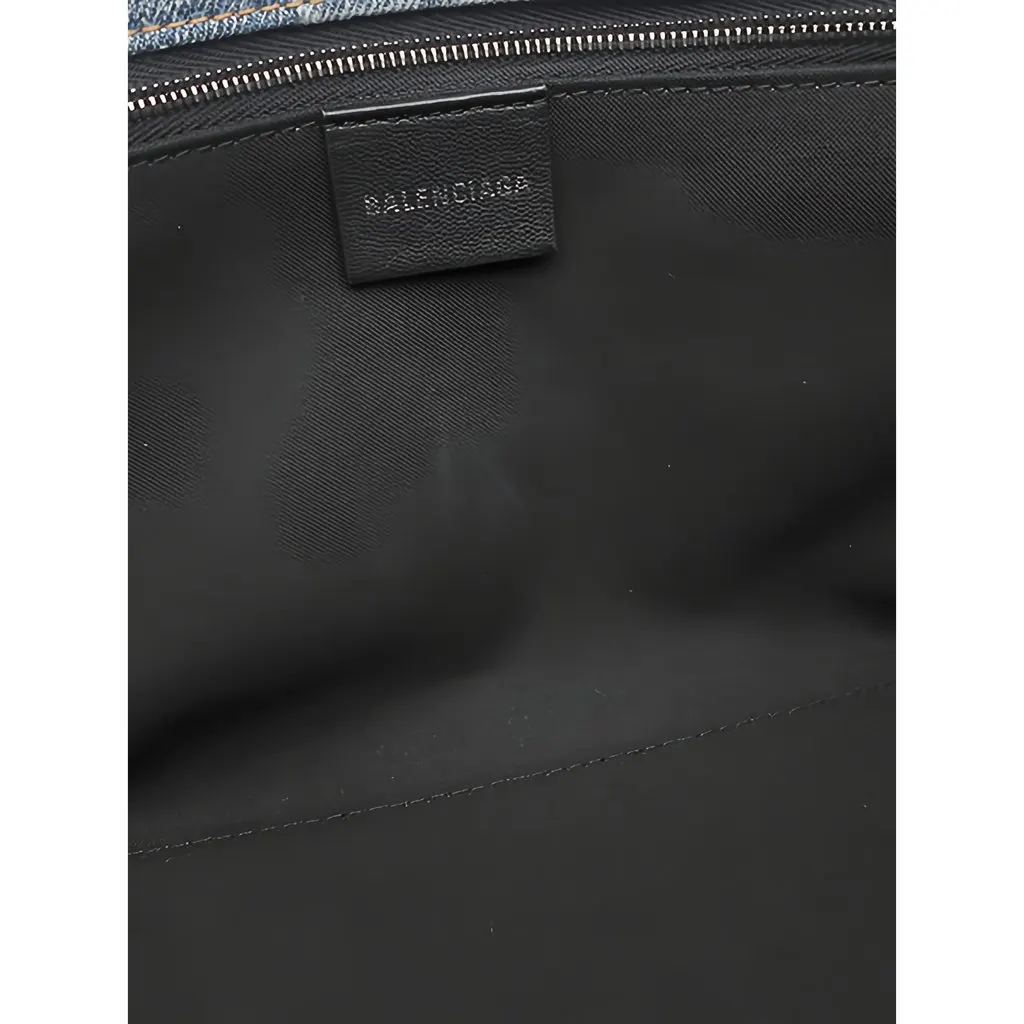 Balenciaga Small BB Monogram Denim East West Tote Blue Denim Good - Box View