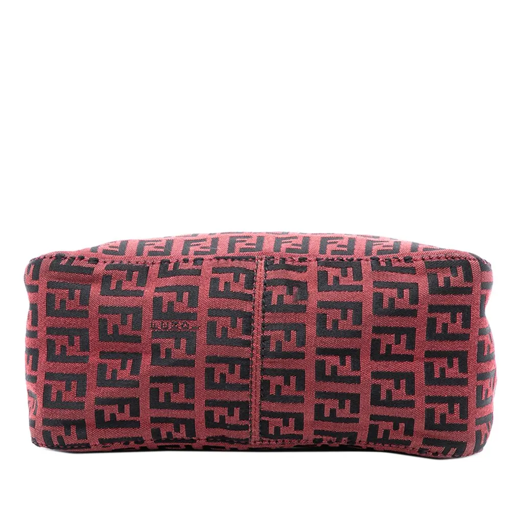 Fendi Zucchino Canvas Handbag Red Very good - Inside View
