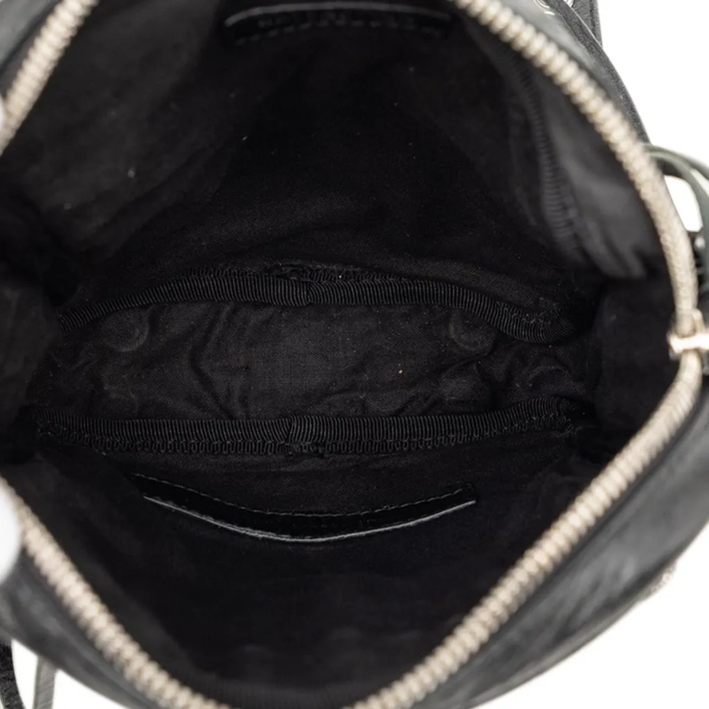 Balenciaga Lambskin Motocross Le Cagole Messenger Bag Black Leather Very good - Model View