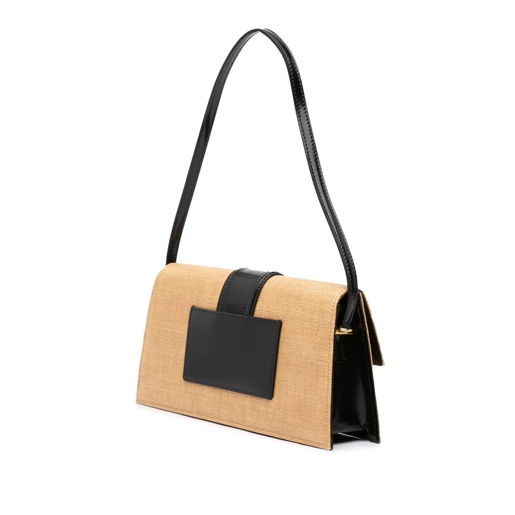 Jacquemus Raffia Le Bambino Long Shoulder Bag Beige Very good - Back View