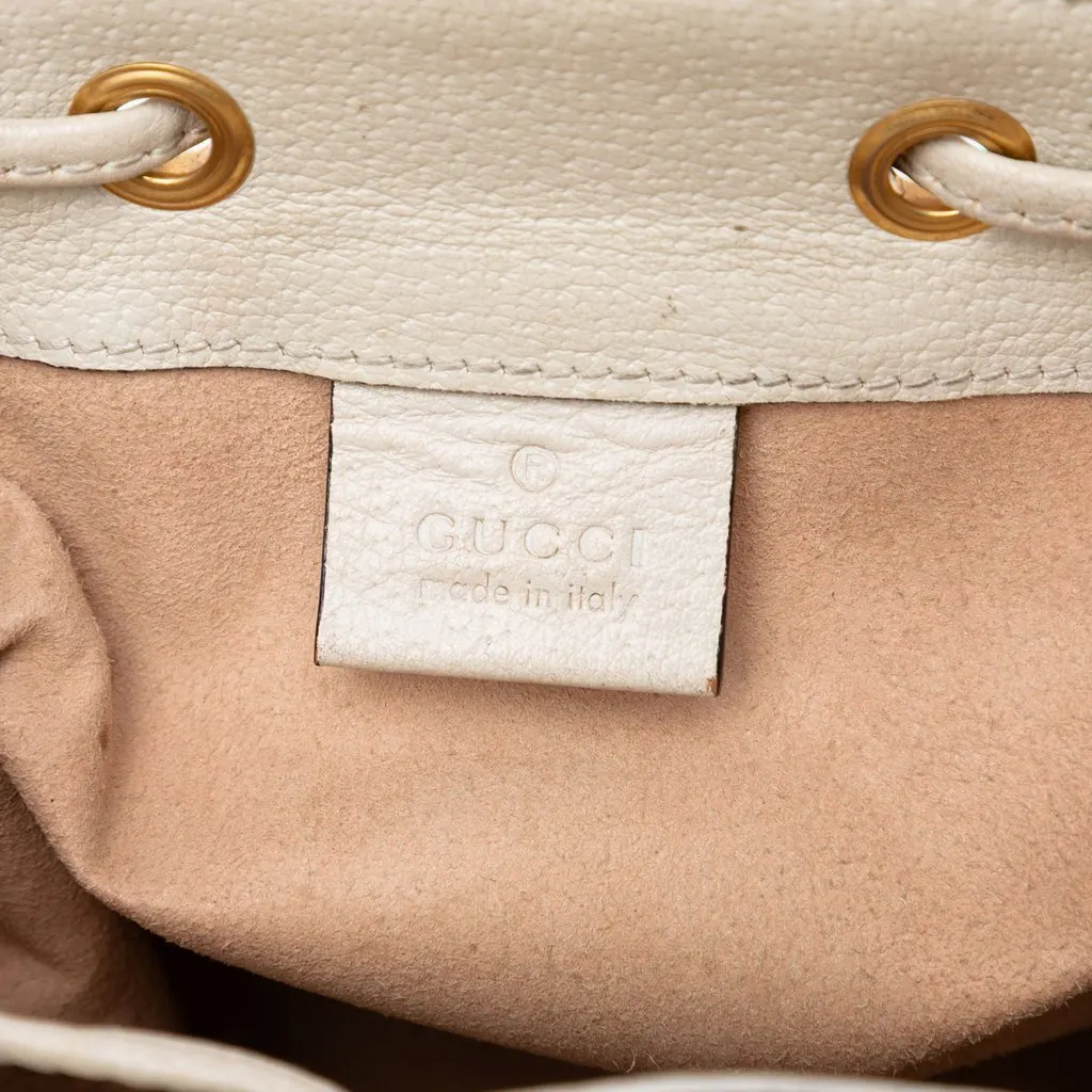 Gucci Mini GG Supreme Web Ophidia Bucket Bag Beige Very good - Box View