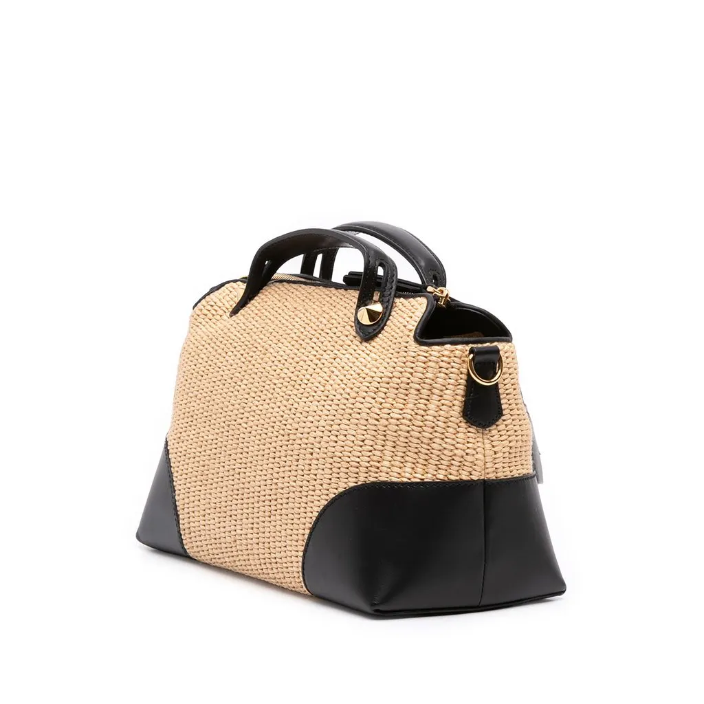 Fendi Medium Raffia By The Way Satchel Beige Very good - Back View