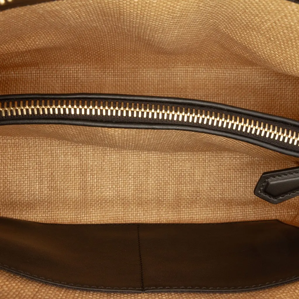 Fendi Medium Raffia By The Way Satchel Beige Very good - Model View