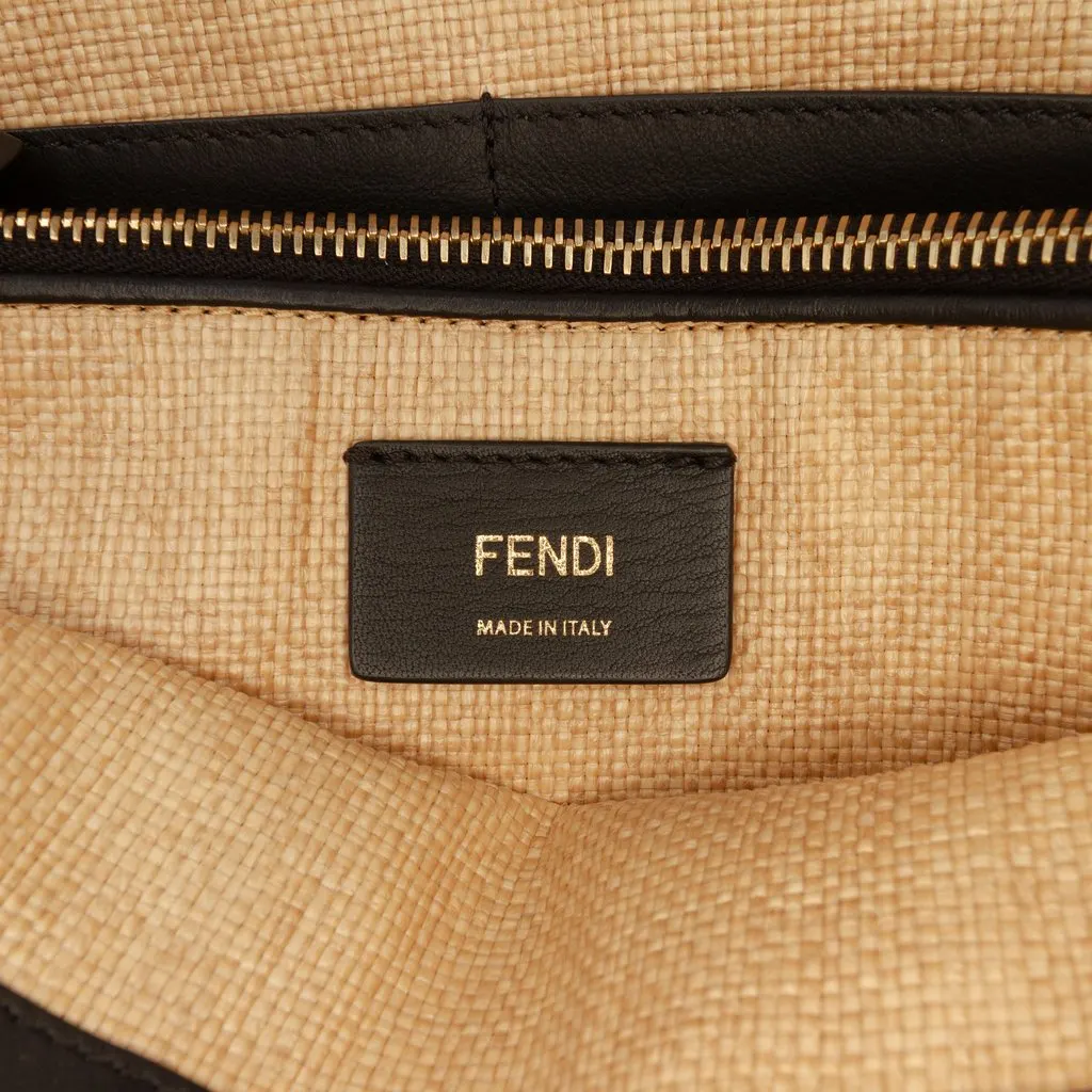 Fendi Medium Raffia By The Way Satchel Beige Very good - Box View