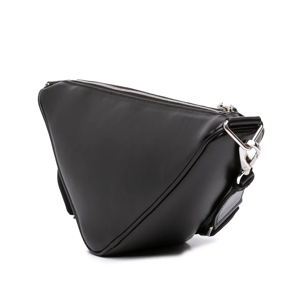 Prada Leather Triangle Crossbody Black Leather Very good - Back View