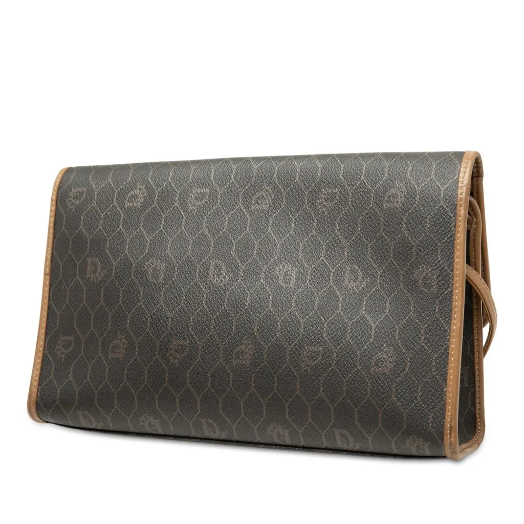 Dior Honeycomb Coated Canvas Crossbody Black Very good - Back View