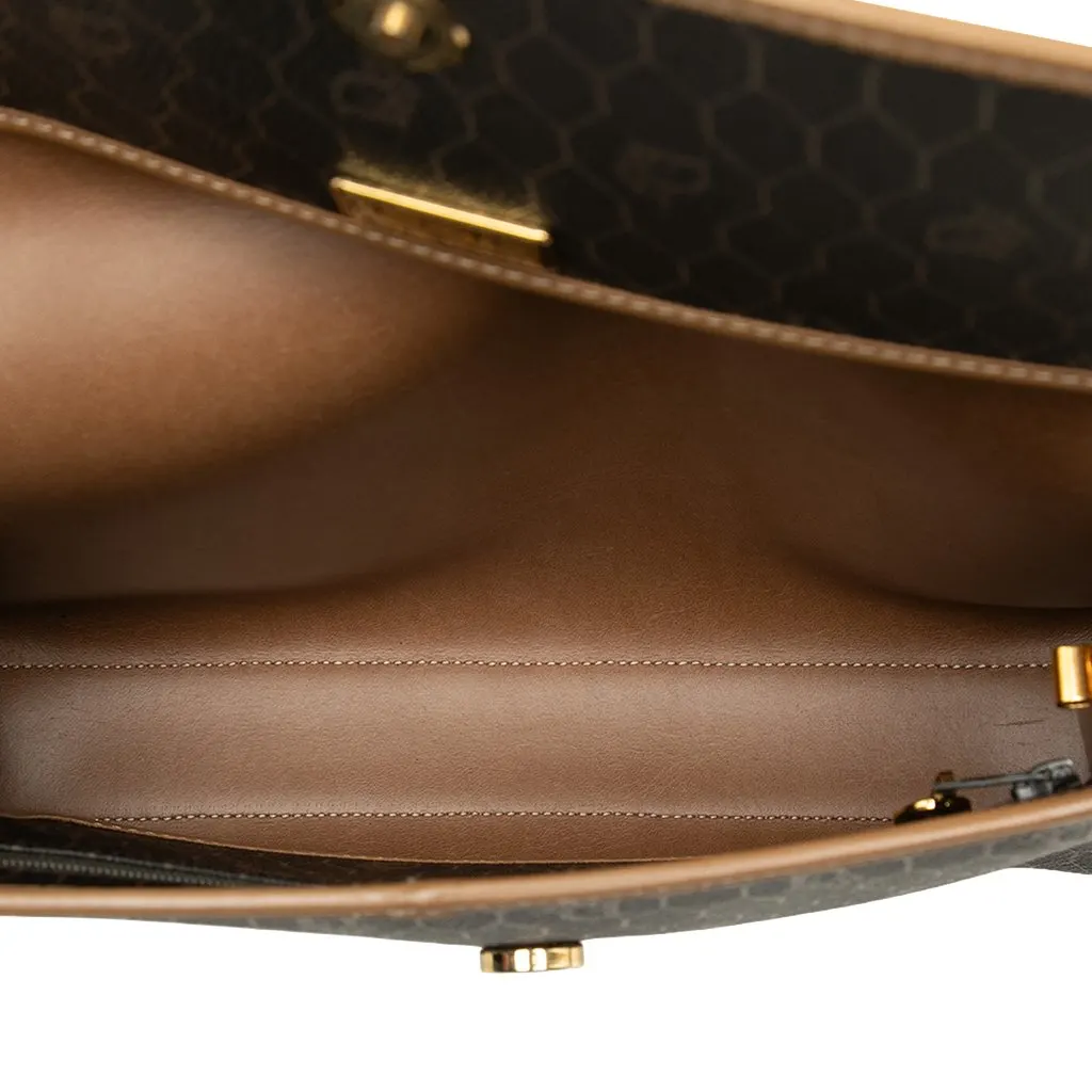 Dior Honeycomb Coated Canvas Crossbody Black Very good - Model View