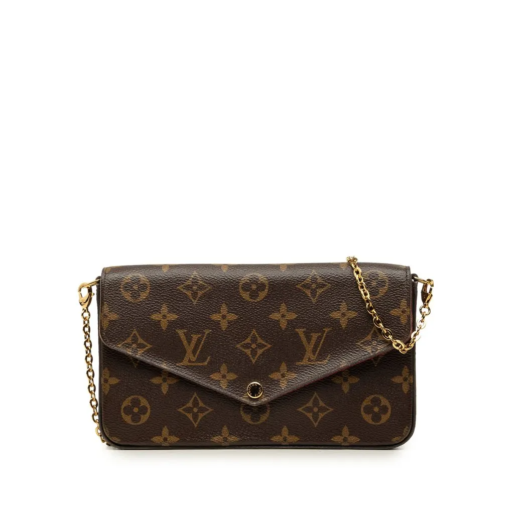 Louis Vuitton Monogram Pochette Felicie Brown Canvas Very good - Front View