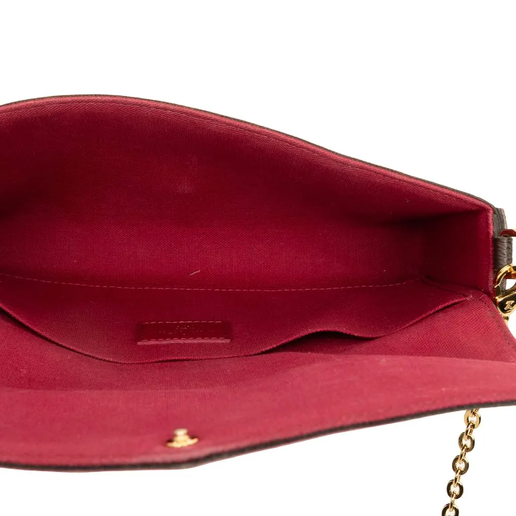 Louis Vuitton Monogram Pochette Felicie Brown Canvas Very good - Model View