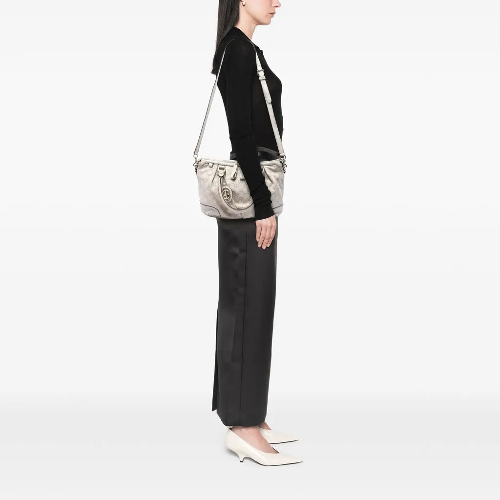 Gucci Guccissima Sukey Satchel White Leather Very good - Box View