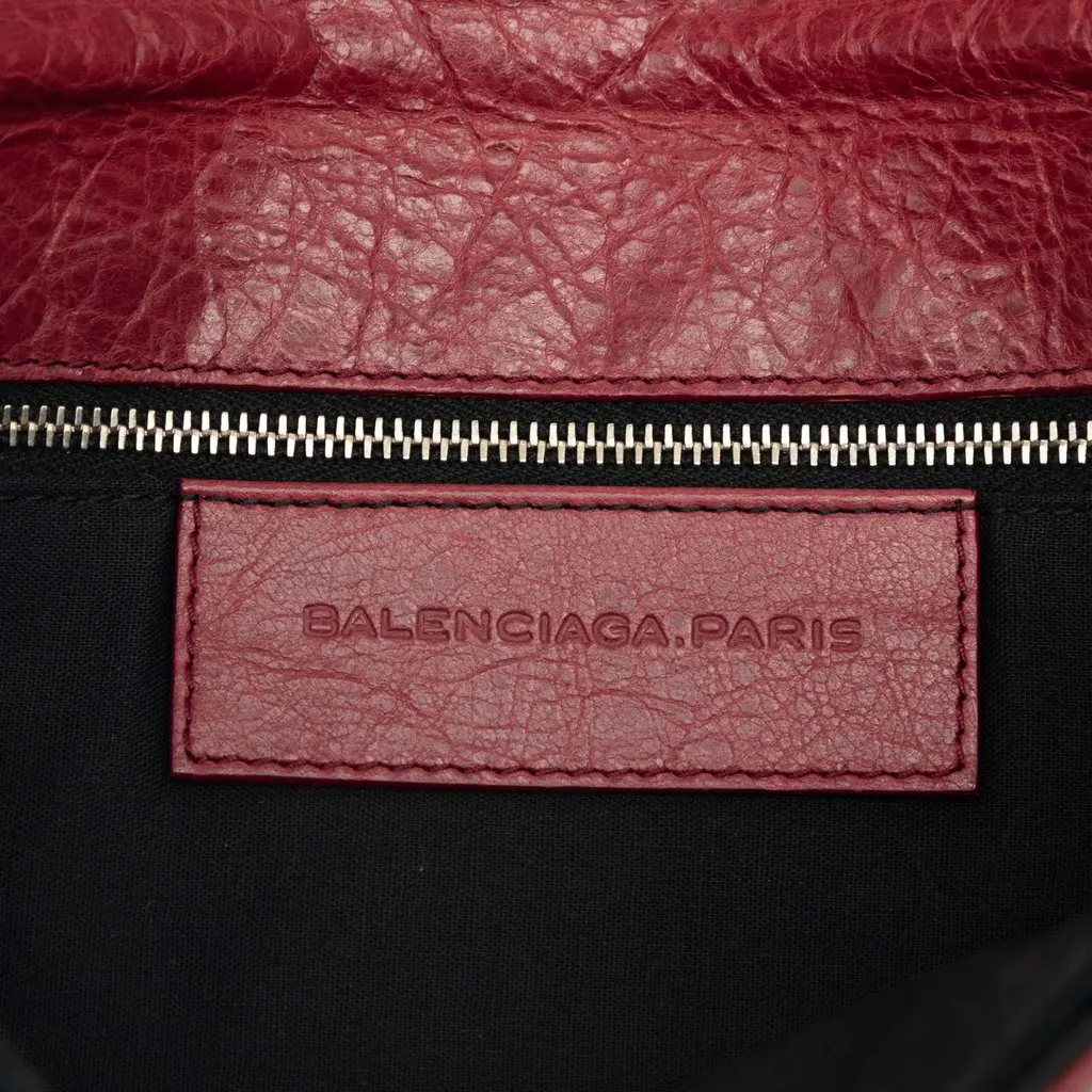Balenciaga Lambskin Motocross Giant 12 Envelope Clutch Red Leather Very good - Box View
